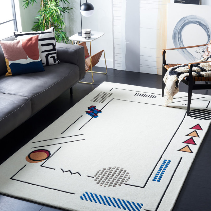 Tapis en laine touffeté à la main Briahnna, Rectangle 4 pi x 6 pi