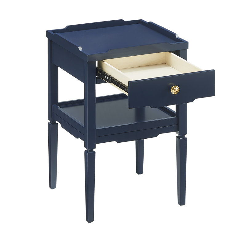 Table de chevet moderne et minimaliste, Bleu très foncé