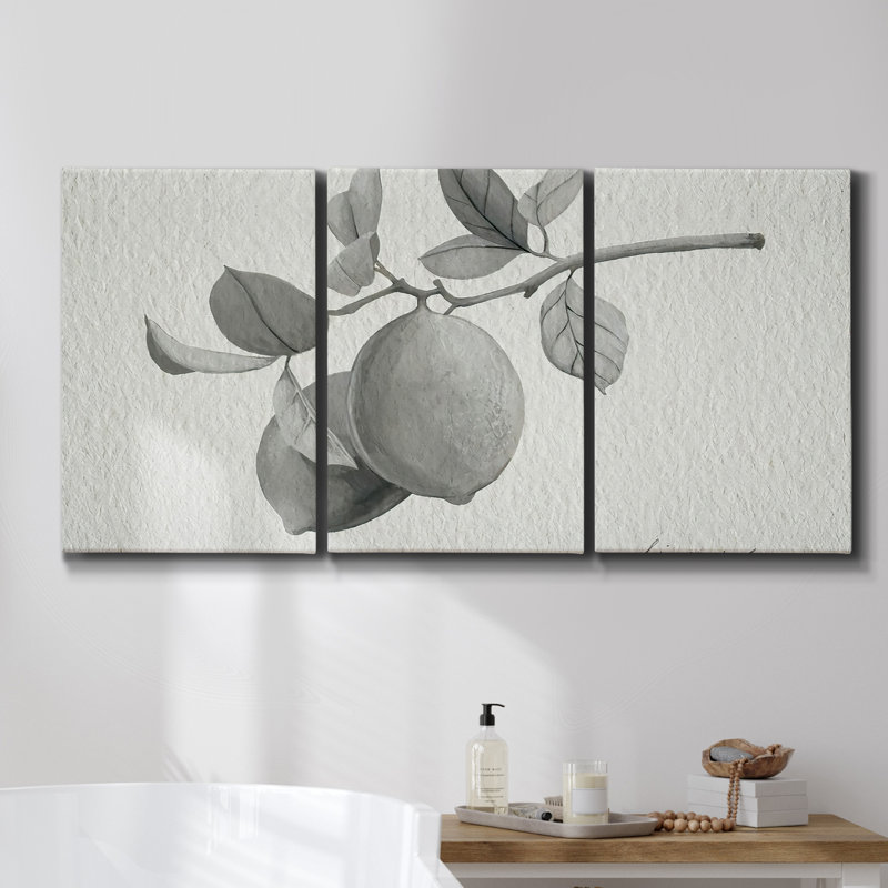 Emballished Squall II, reproduction encadrée sur toile 3 pièces, H 60 po x l 120 po x P 2 po