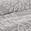 Housse de couette en coton et chenille pour lit très grand / très grand - gris chaud et floral