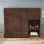 Grand lit escamotable 1 tiroir avec armoire latérale réversible et lumières DEL-1878109851