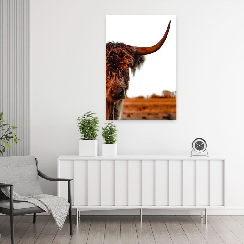 Art contemporain Portrait de vache contemporaine, H 36 po x l 24 po