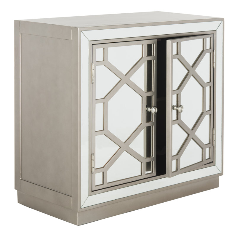 Glacaeu 31.9'' W Nightstand, Silver Champagne