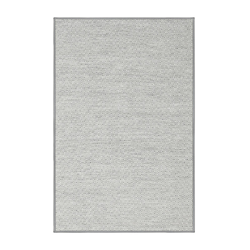 Tapis gris contemporain Hussain, Rectangle 3 pi x 5 pi