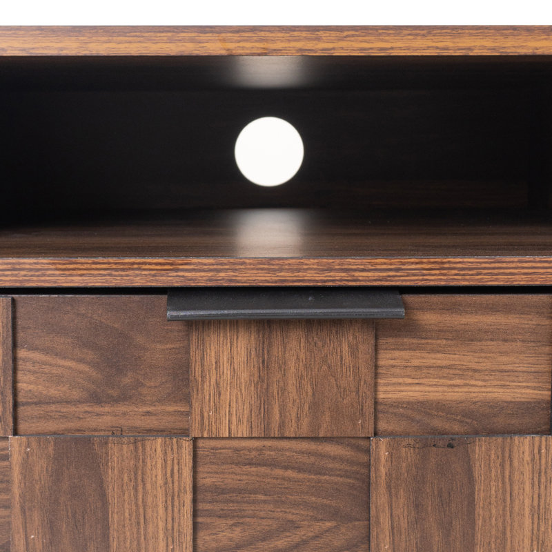 Fiodor Mid Century  TV Stand With 2 Drawers, 2 Cabinets And Elegant Lines Design