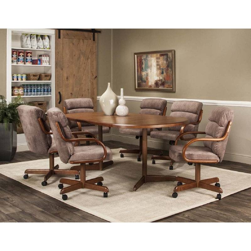 Extendable Double Pedestal Dining Set
