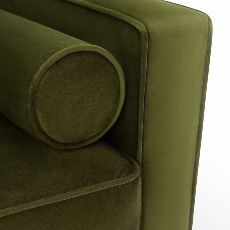 Fauteuil touffeté l 41,5 po Pritchett, Velours performance vert forêt Bella