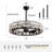 31'' Dimmable Crystal Ceiling Fan With Light Kit And Remote Control
