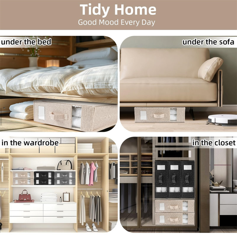 Brayden Studio Fabric Underbed Storage