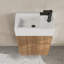 DeerValley Floating Bathroom Vanity with Fireclay Sink, Natural Wood, 41x22x68cm