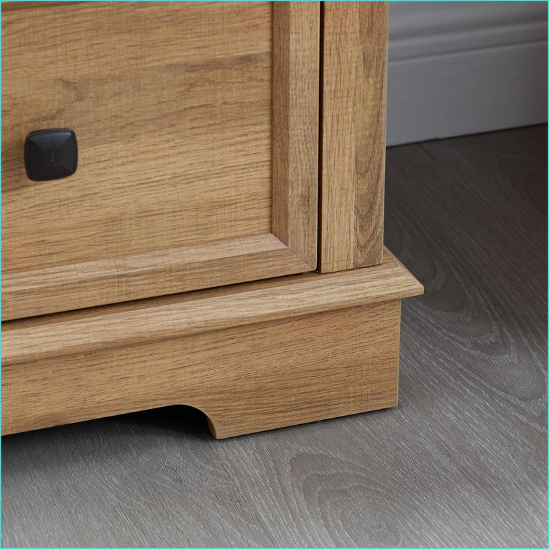 Dresser 6 Drawer Farmhouse Modern Walnut Brown Wood Grain, 31.5”L x 15.75”W x 47.64”H | MDF | Bedroom, Natural