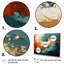 Orange et marbre doré, lave III - art mural abstrait-37361221-37361220