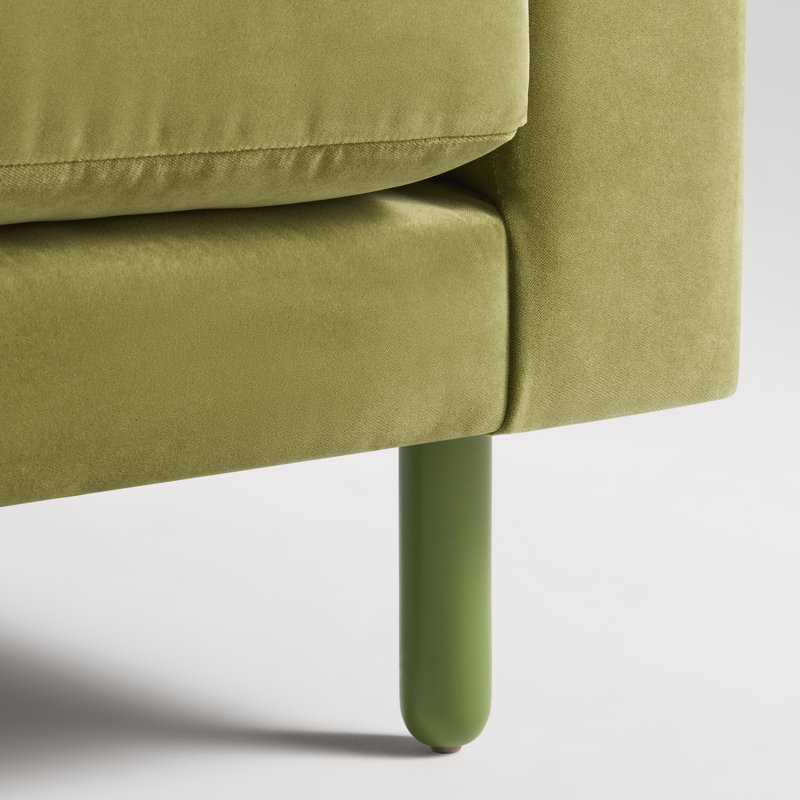 Mono Armchair, Bella Loden Performance Velvet, Grasshopper