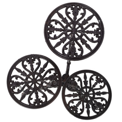 3 Tier Cast Iron Plant Stand Decorative Metal Flower Pot Holder