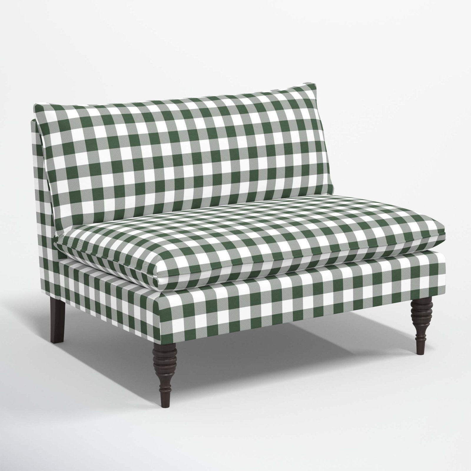 Cecelia 47" Loveseat, Classic Gingham Evergreen