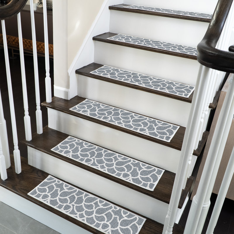 Tapis d'escalier intérieur antidérapant Jelinek, gris