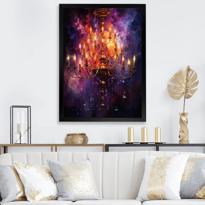 Jahnya Chandelier, Cadre photo noir, H 44 po x l 34 po x P 1,5 po