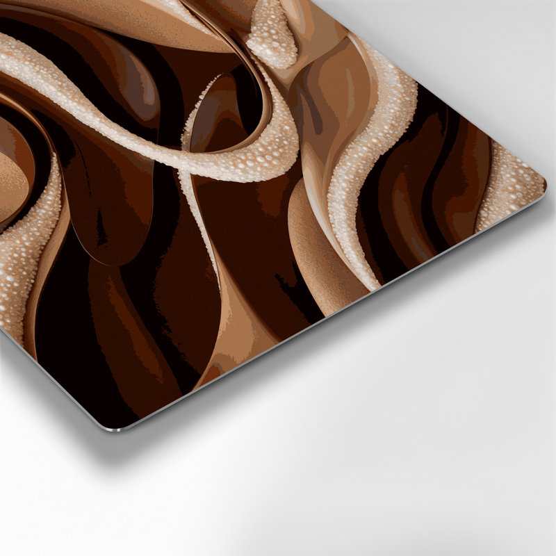 «Lyrical Abstraction», art mural en métal brun 28, H 32 po x l 32 po