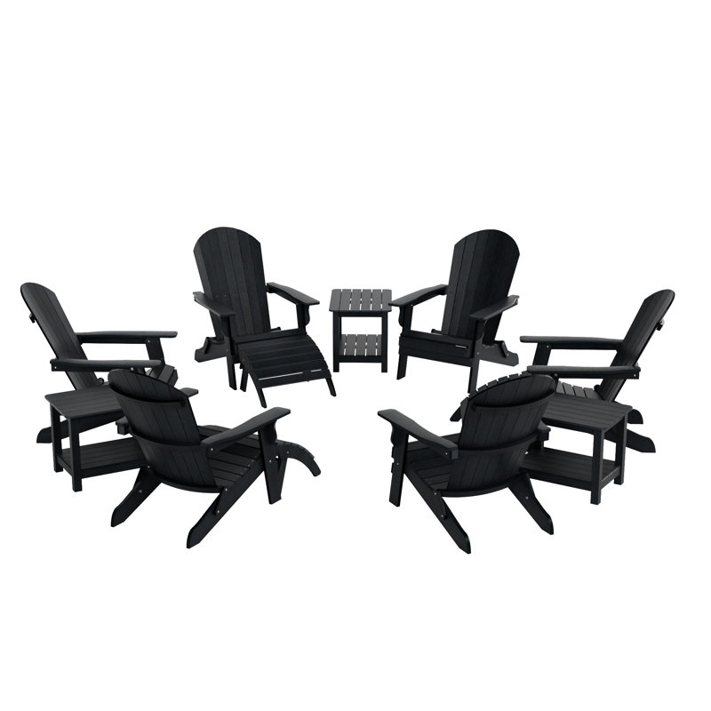 Arrlo 6 - Person Patio Conversation Set, Black