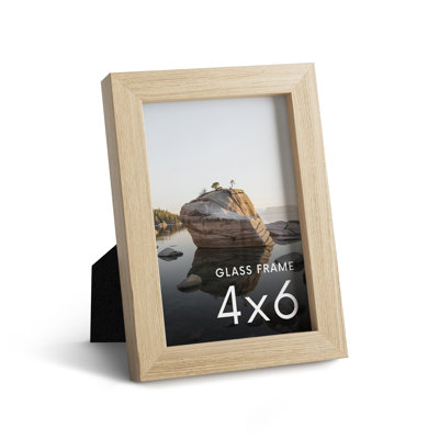 Cadre photo en bois massif avec verre