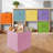 (Set of 6) Collapsible Fabric Cubes, 13" Storage Bins - Multicolor