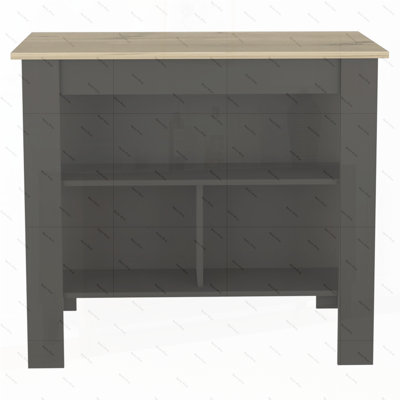 Rockaway 3-Shelf Kitchen Island