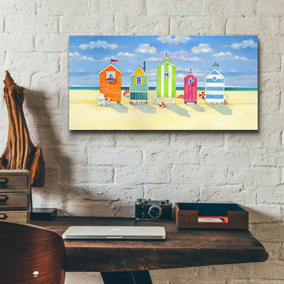 «Brighton Beach Huts» par Paul Brent, acrylique