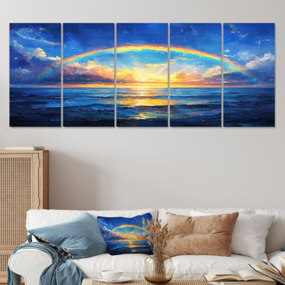 Aurique - Art mural arc-en-ciel - Art mural traditionnel sur toile