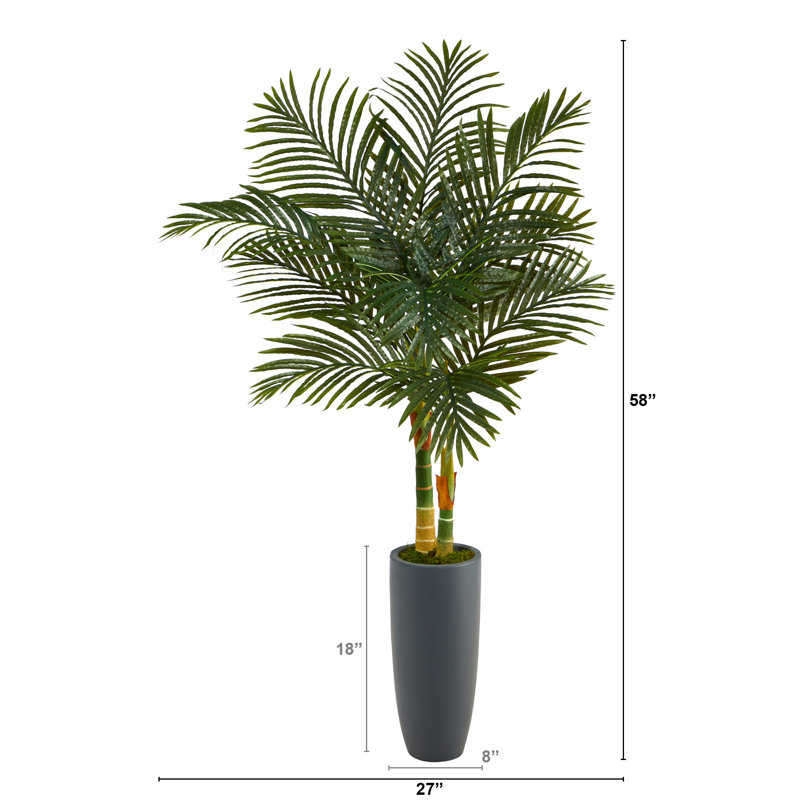 Palmier artificiel 58 po en pot
