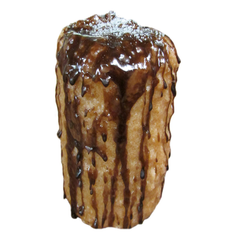 Bougie en pilier de caramel salée, H 6,5 po x l 3,5 po x P 3,5 po