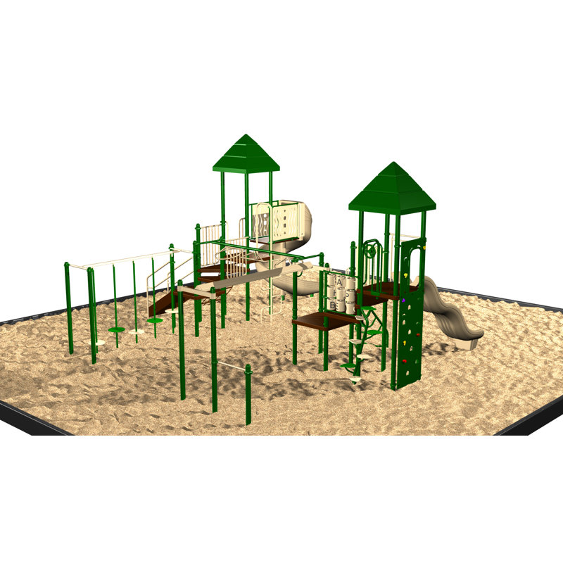 Système de jeu 5 à 12 ans, Vert, brun clair et brun