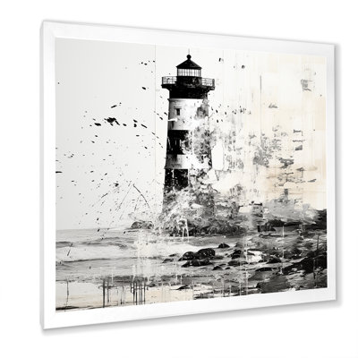 Mystérieux phare noir et blanc