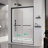 44-48*72 INCH Frame Double Sliding Soft-Close Shower Doors, Bathroom Sliding Shower Door,  (6Mm) Thick SGCC Tempered Glass Door For Bathroom Door ,Matte Black-121720257