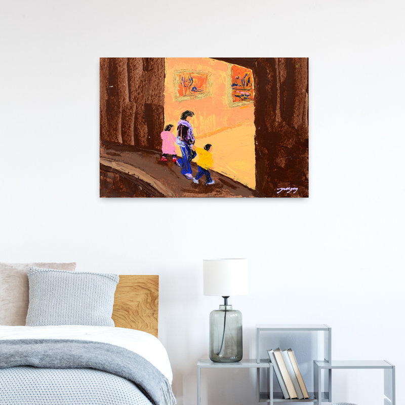 «With Momgo To The Gallery», art mural contemporain abstrait, H 36 po x l 24 po