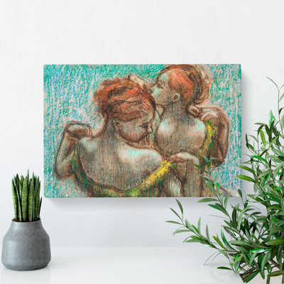 Two Ballet Ballerina Dancers by Edgar Degas - Wrapped Canvas Painting