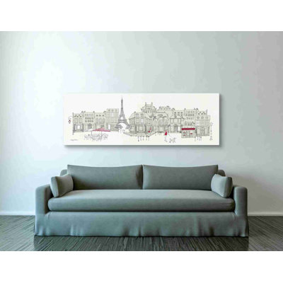 «World Cafe II Paris Panoramic» par Avery Tillmon, art mural sur toile