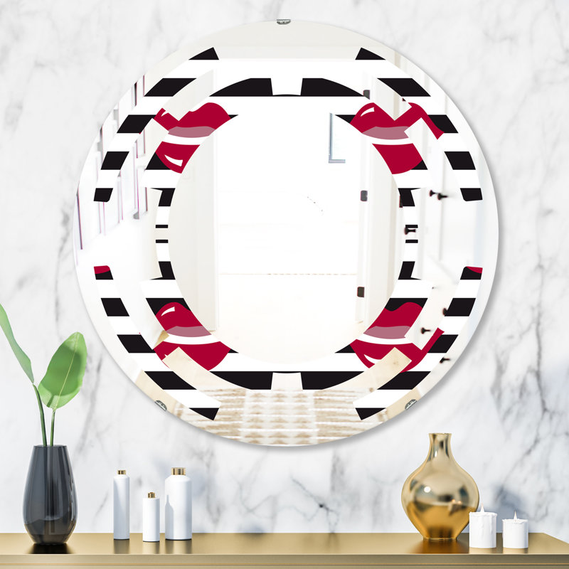 Miroir mural Space Lips, H 31,5 po x l po