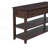 Retro Design Console Table with Two Open Shelves, Pine Solid Wood Frame