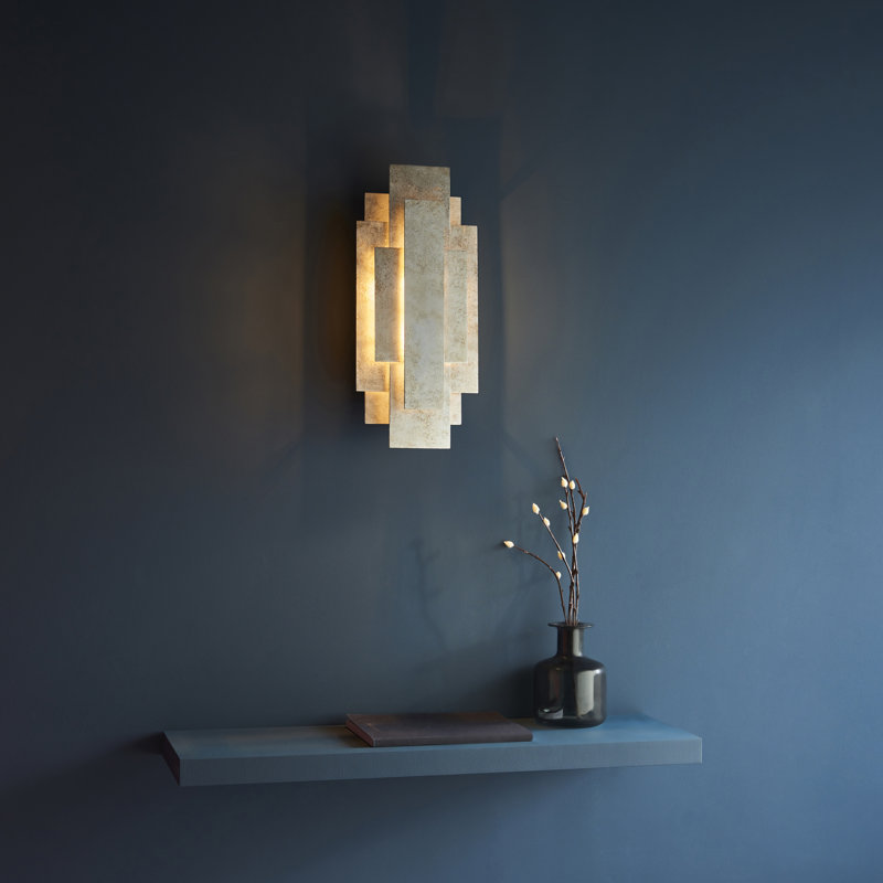 Melora LED Flush Mounted Sconce, Antique Silver Leaf