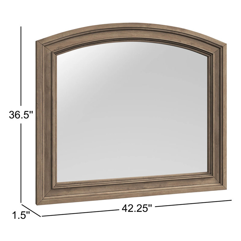 Miroir biseauté Alek, Fil gris brossé