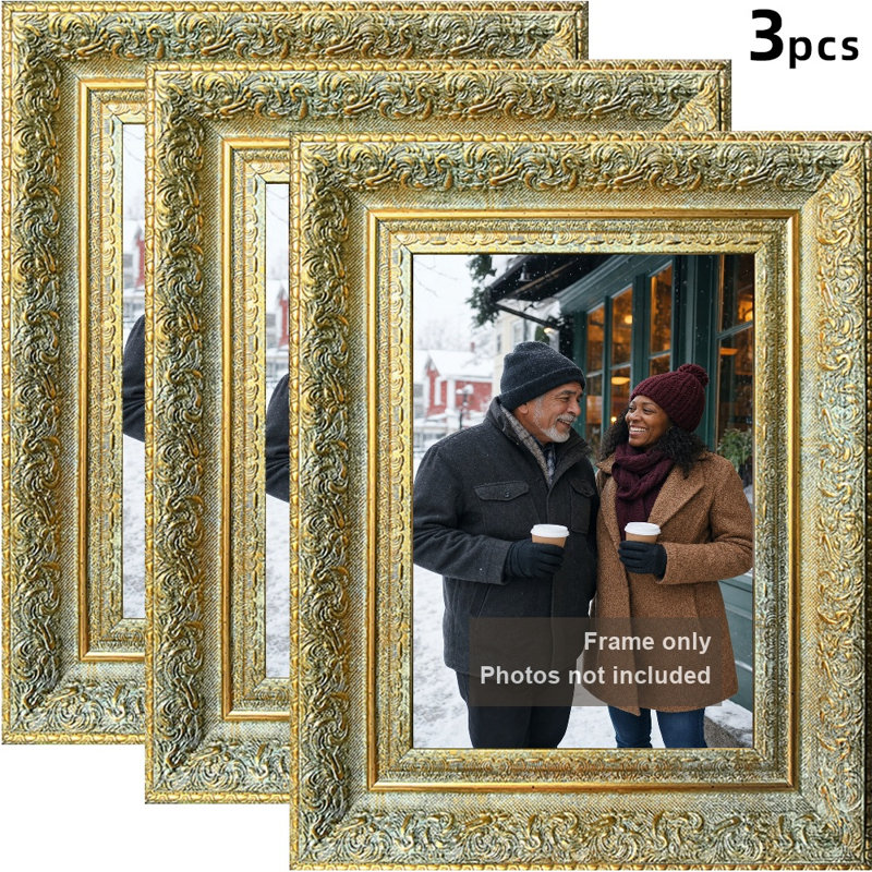 Cadre photo classique 3 pièces 5 "x 7" avec affichage horizontal ou vertical