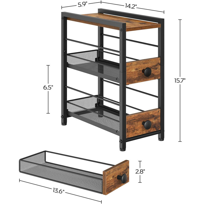 Three Layer Pull-Out Spice Rack