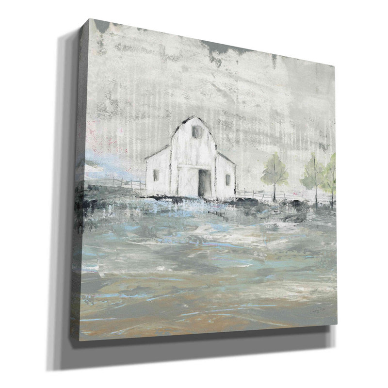 «Iowa Barn I» par Courtney Prahl, art mural sur toile, H 12 po x l 12 po x P 0,75 po