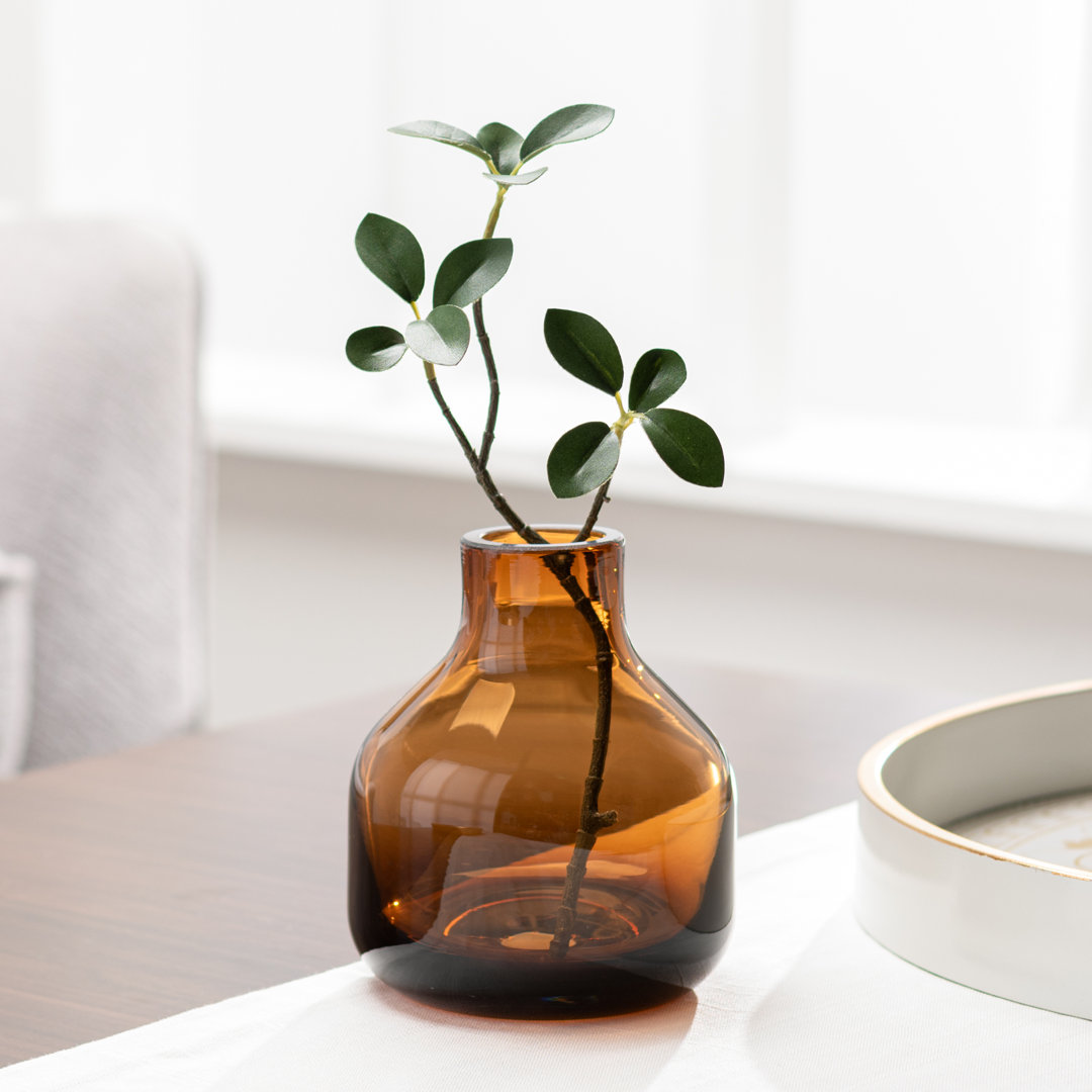 Aquista Handmade Glass Table Vase Ivy Bronx 