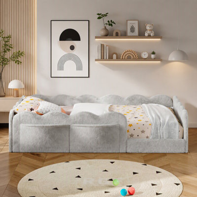 Lit simple tapissier sur pied