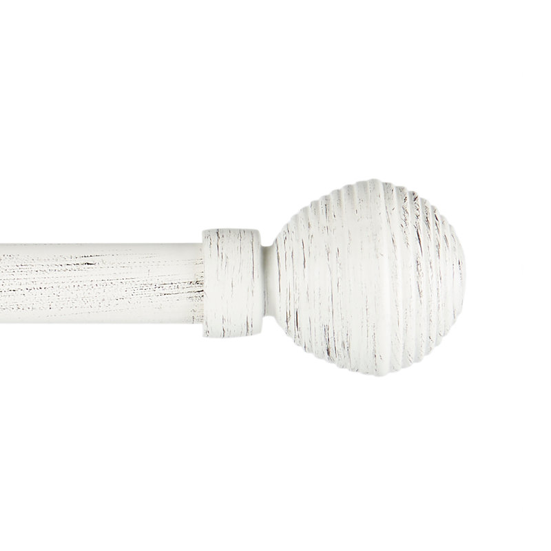 Tringle à rideaux simple réglable 1 po Grijalva, 36 po - 72 po, Blanc