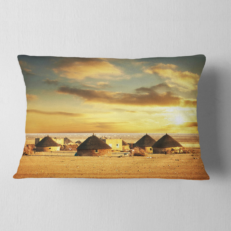 Coussin lombaire à imprimé paysage magnifique