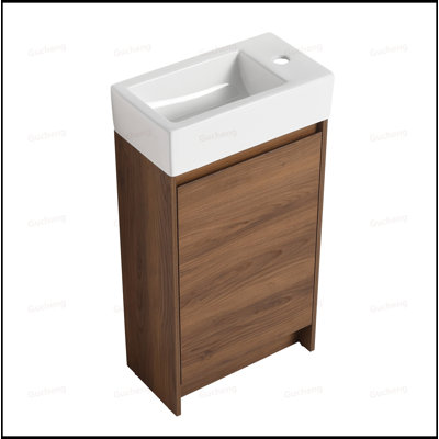 Ensemble de meuble-lavabo autoportant à fermeture en douceur 18 po avec lavabo 18 po