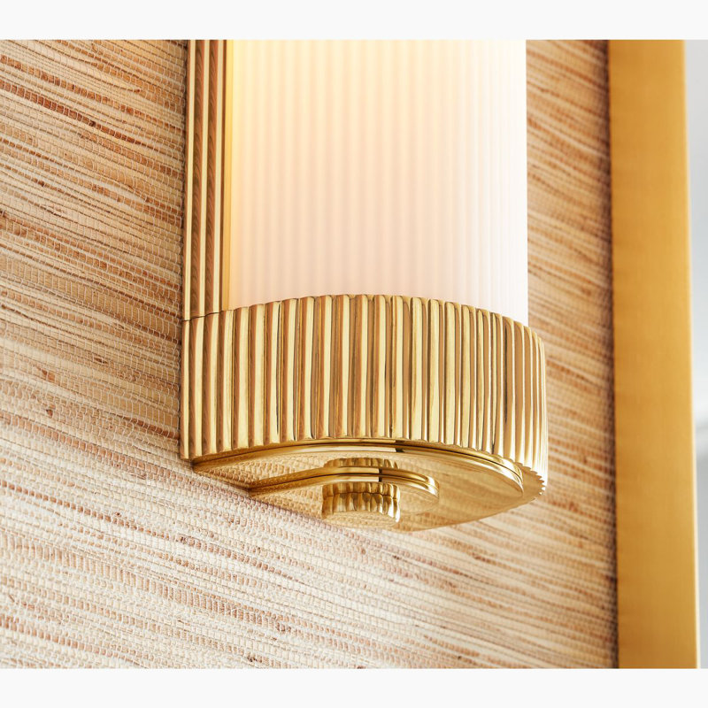 Tresdoux Two-Light Bath Bar, Polished Brass