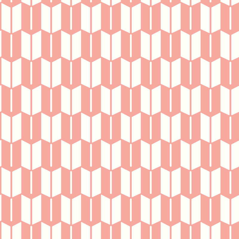 Panneau de papier peint adhésif L 10 pi x l 25 po Arrow, Corail blanchi